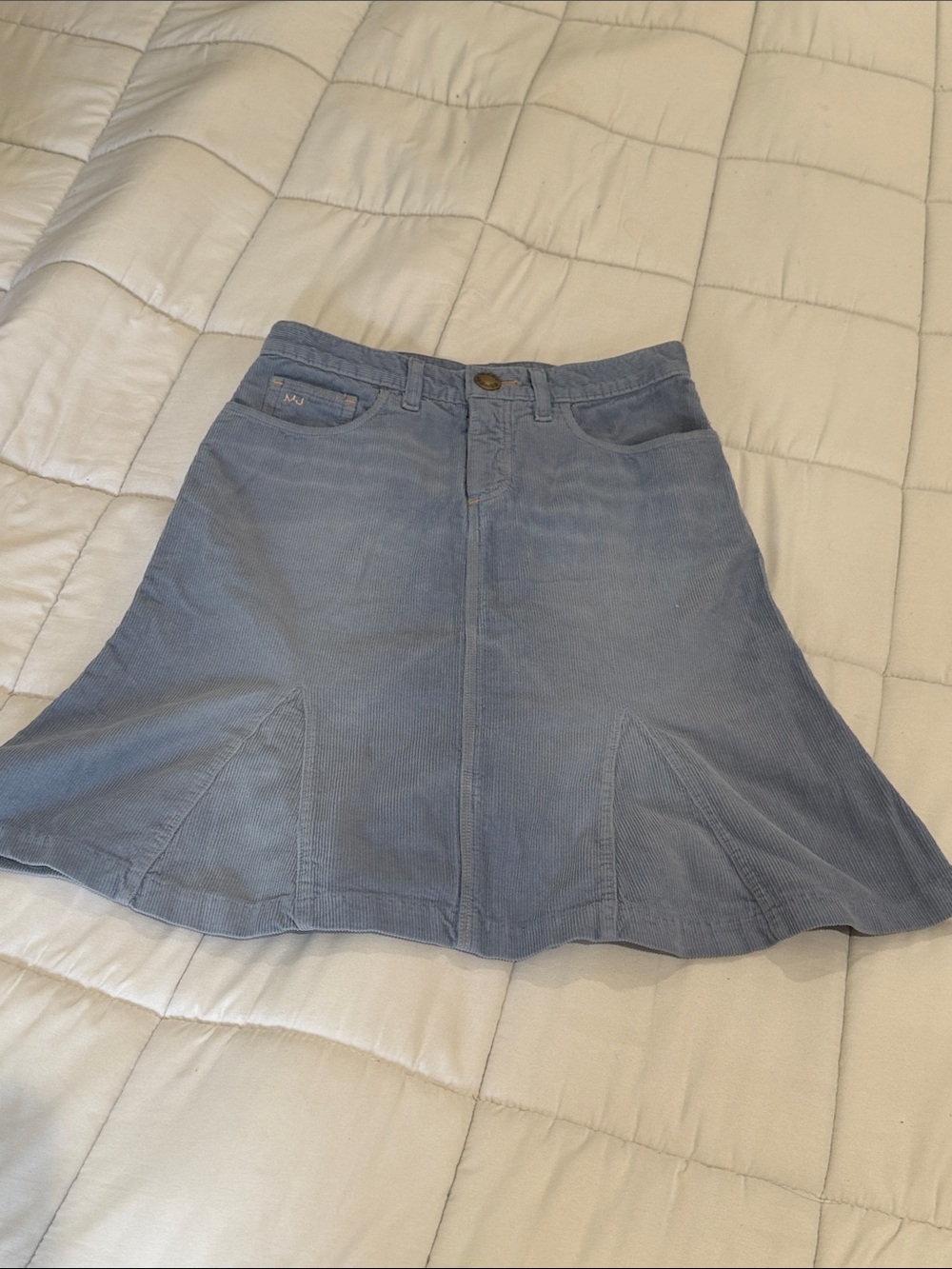 Marc Jacob's Light Blue Women’s A-Line Corduroy Skirt 2